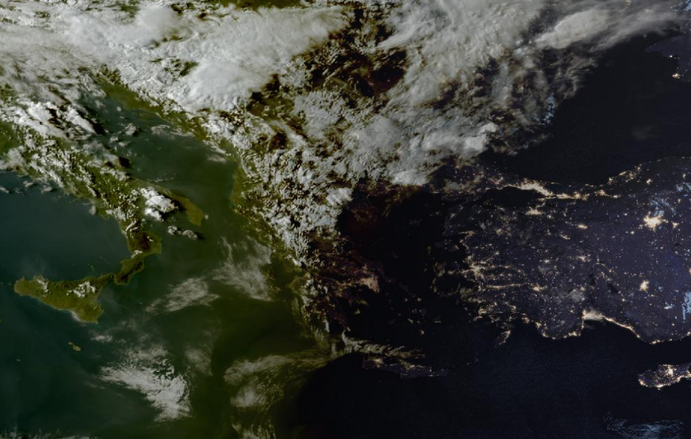 Τελευταία δορυφορική εικόνα νεφοκάλυψης