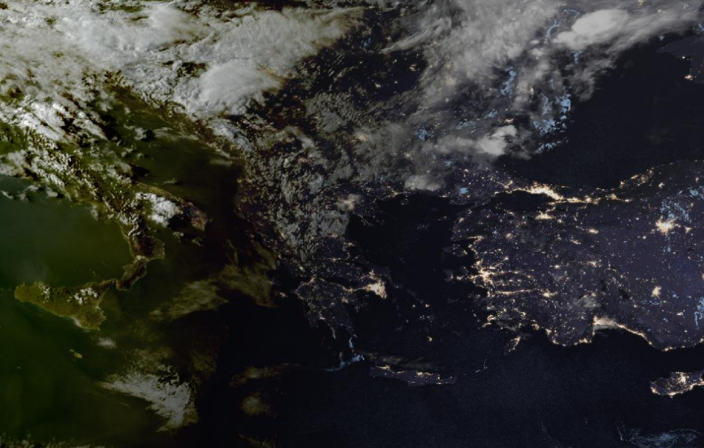 Τελευταία δορυφορική εικόνα νεφοκάλυψης