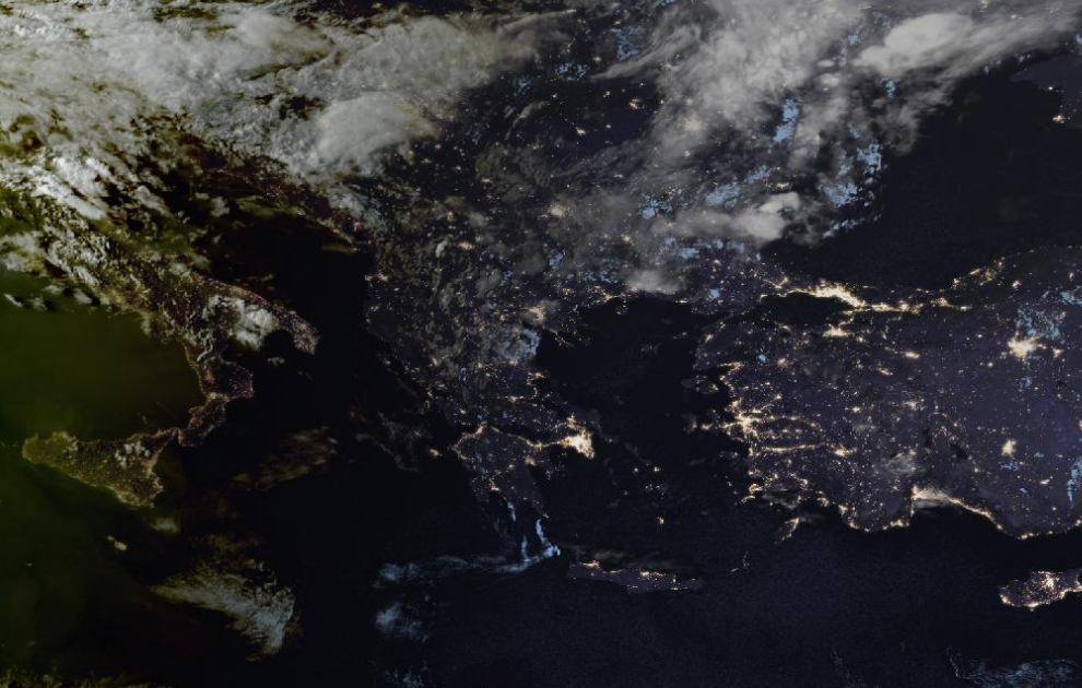 Τελευταία δορυφορική εικόνα νεφοκάλυψης