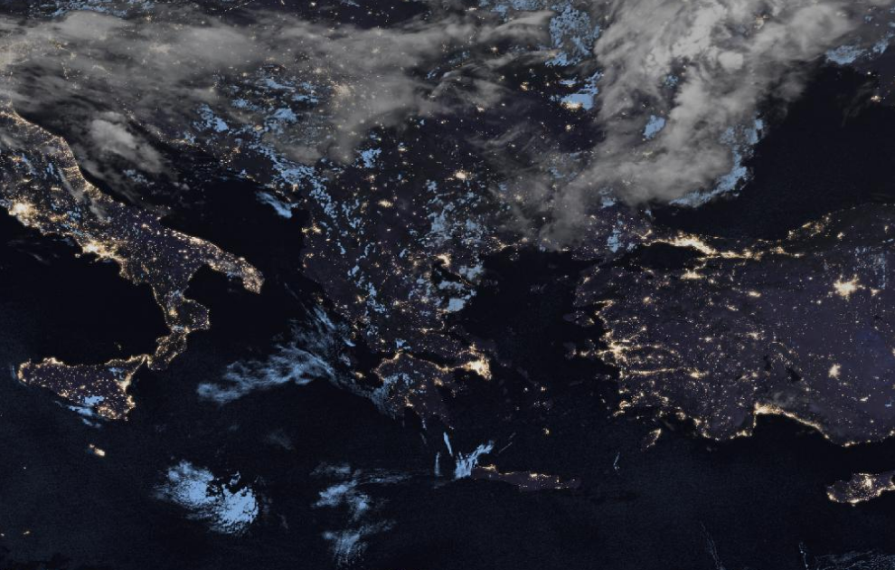 Τελευταία δορυφορική εικόνα νεφοκάλυψης