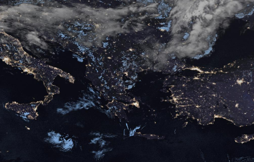 Τελευταία δορυφορική εικόνα νεφοκάλυψης