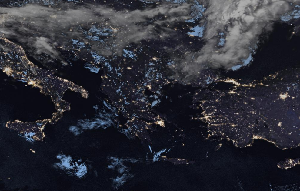 Τελευταία δορυφορική εικόνα νεφοκάλυψης