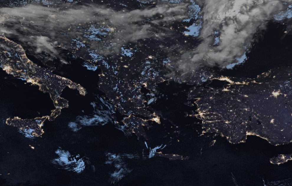 Τελευταία δορυφορική εικόνα νεφοκάλυψης