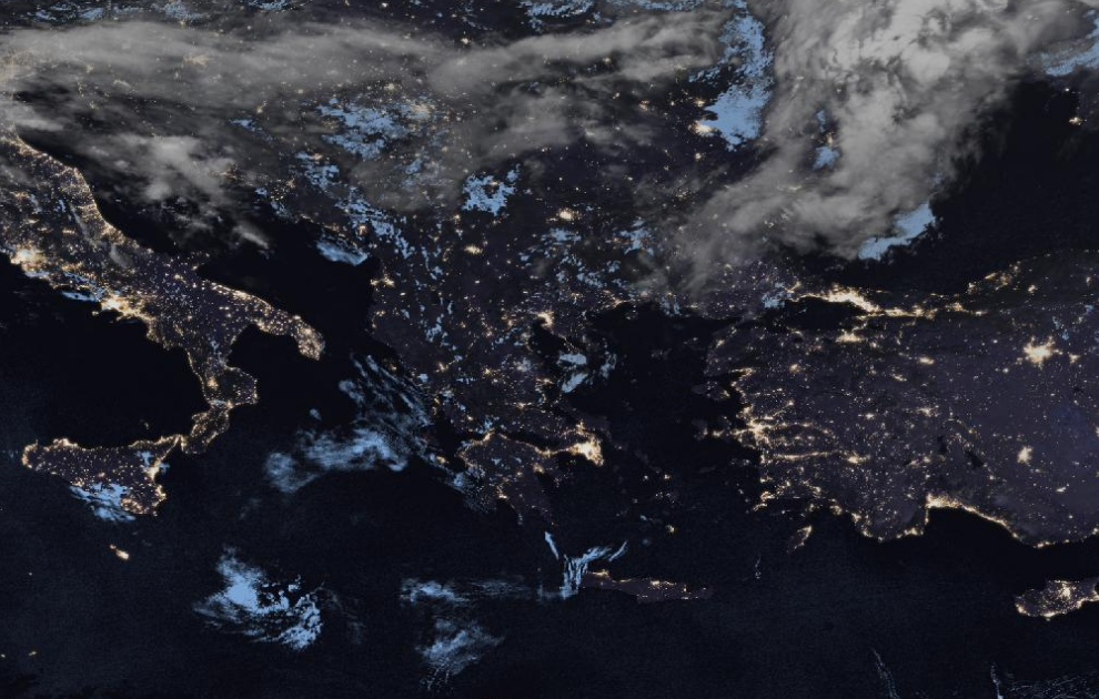 Τελευταία δορυφορική εικόνα νεφοκάλυψης