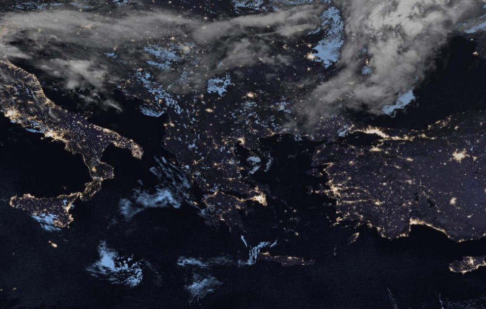 Τελευταία δορυφορική εικόνα νεφοκάλυψης