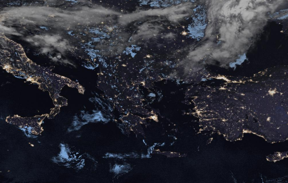 Τελευταία δορυφορική εικόνα νεφοκάλυψης