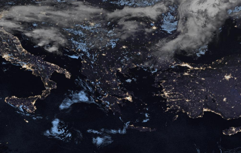 Τελευταία δορυφορική εικόνα νεφοκάλυψης