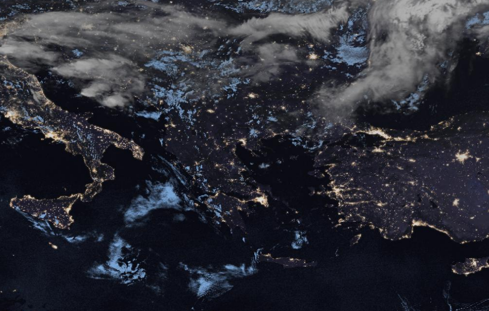 Τελευταία δορυφορική εικόνα νεφοκάλυψης