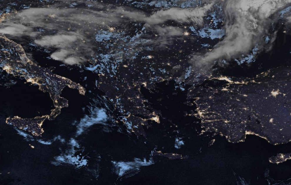 Τελευταία δορυφορική εικόνα νεφοκάλυψης