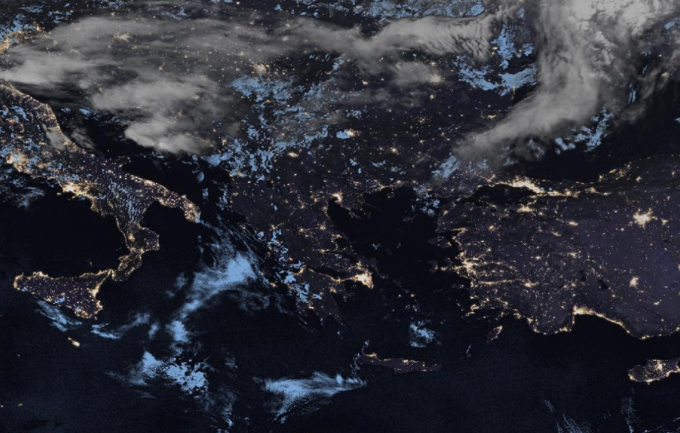 Τελευταία δορυφορική εικόνα νεφοκάλυψης