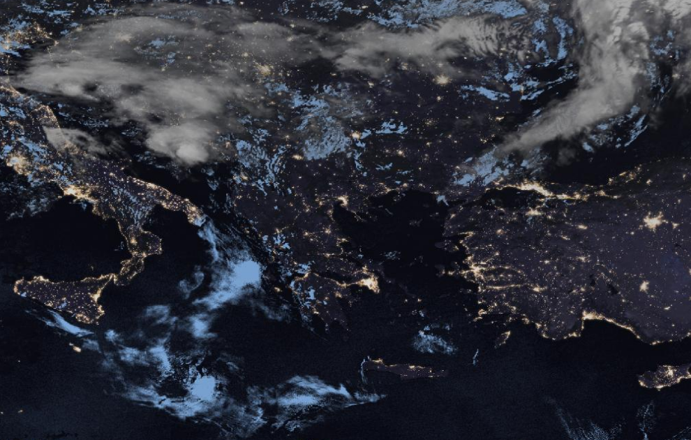 Τελευταία δορυφορική εικόνα νεφοκάλυψης