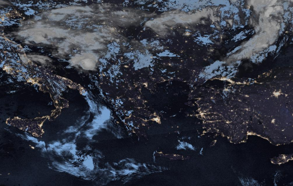 Τελευταία δορυφορική εικόνα νεφοκάλυψης