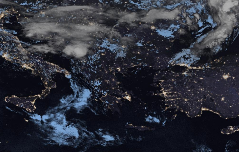 Τελευταία δορυφορική εικόνα νεφοκάλυψης