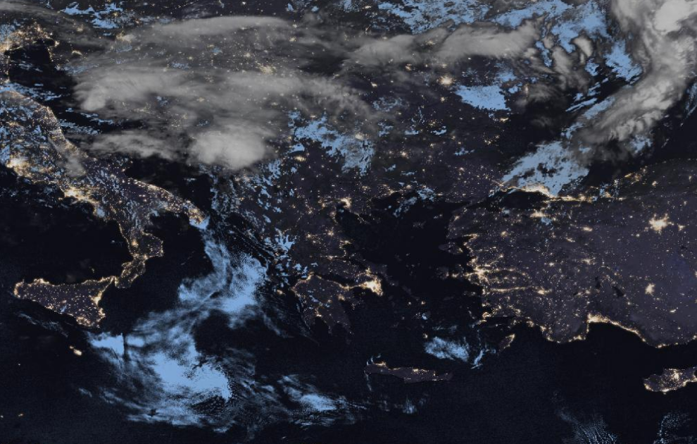 Τελευταία δορυφορική εικόνα νεφοκάλυψης