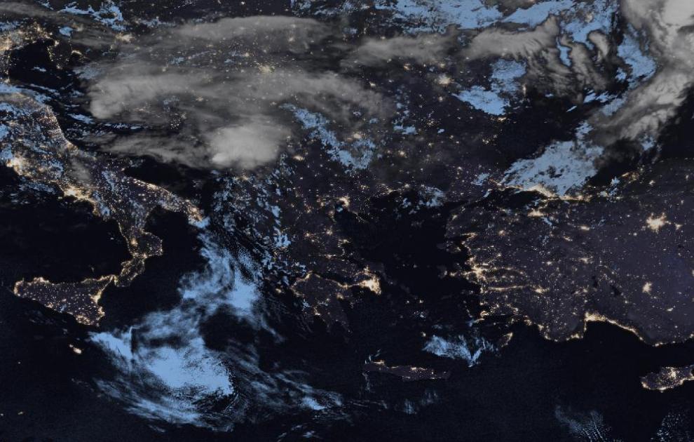 Τελευταία δορυφορική εικόνα νεφοκάλυψης