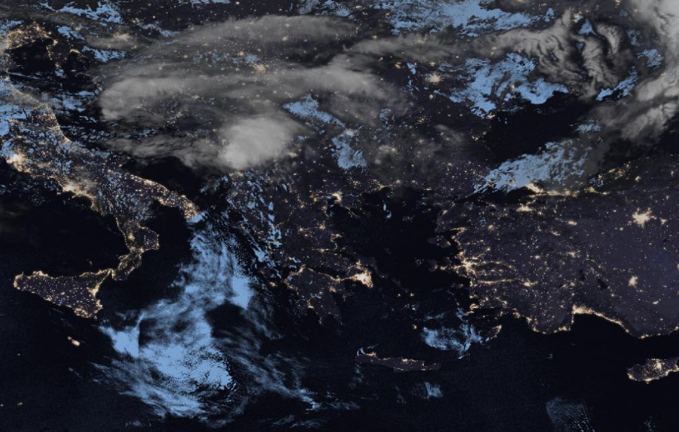 Τελευταία δορυφορική εικόνα νεφοκάλυψης