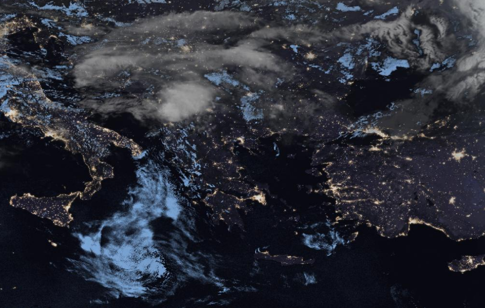 Τελευταία δορυφορική εικόνα νεφοκάλυψης