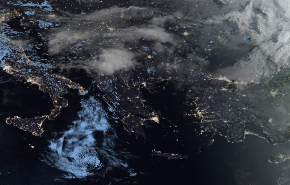 Τελευταία δορυφορική εικόνα νεφοκάλυψης