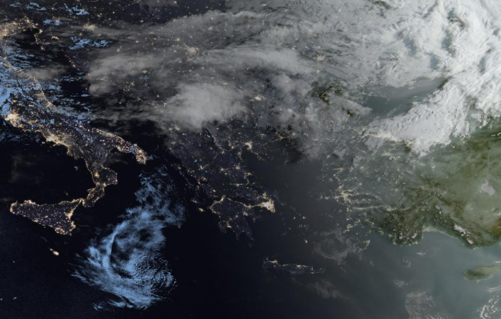 Τελευταία δορυφορική εικόνα νεφοκάλυψης