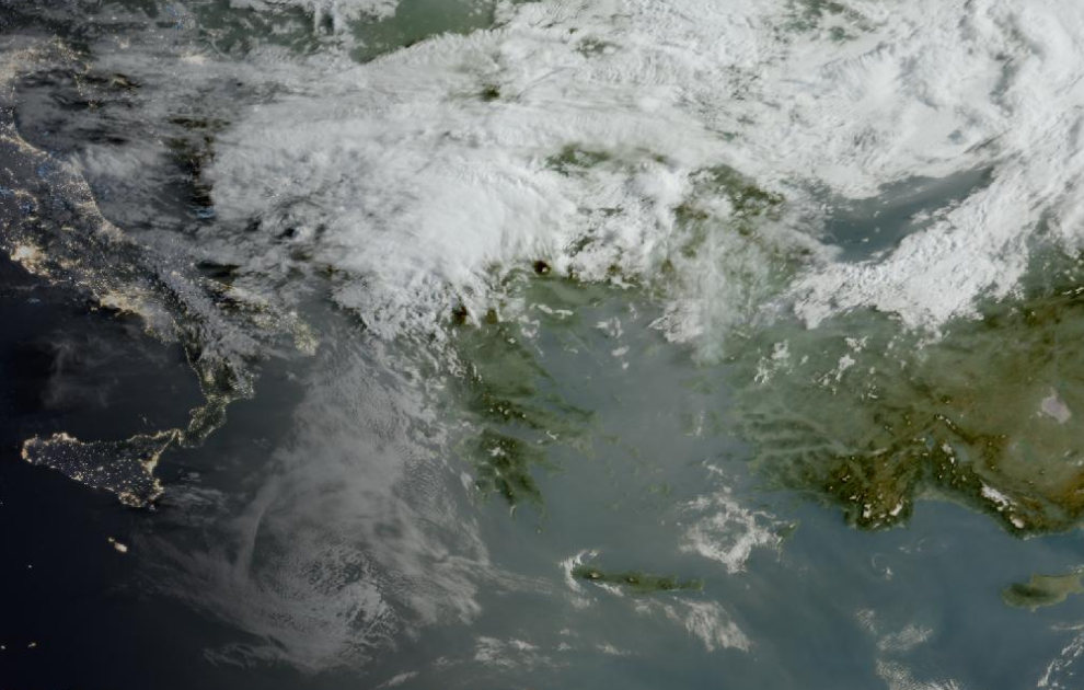 Τελευταία δορυφορική εικόνα νεφοκάλυψης