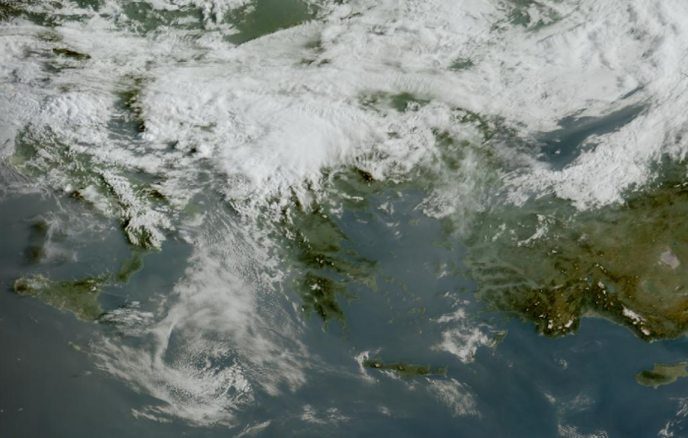 Τελευταία δορυφορική εικόνα νεφοκάλυψης