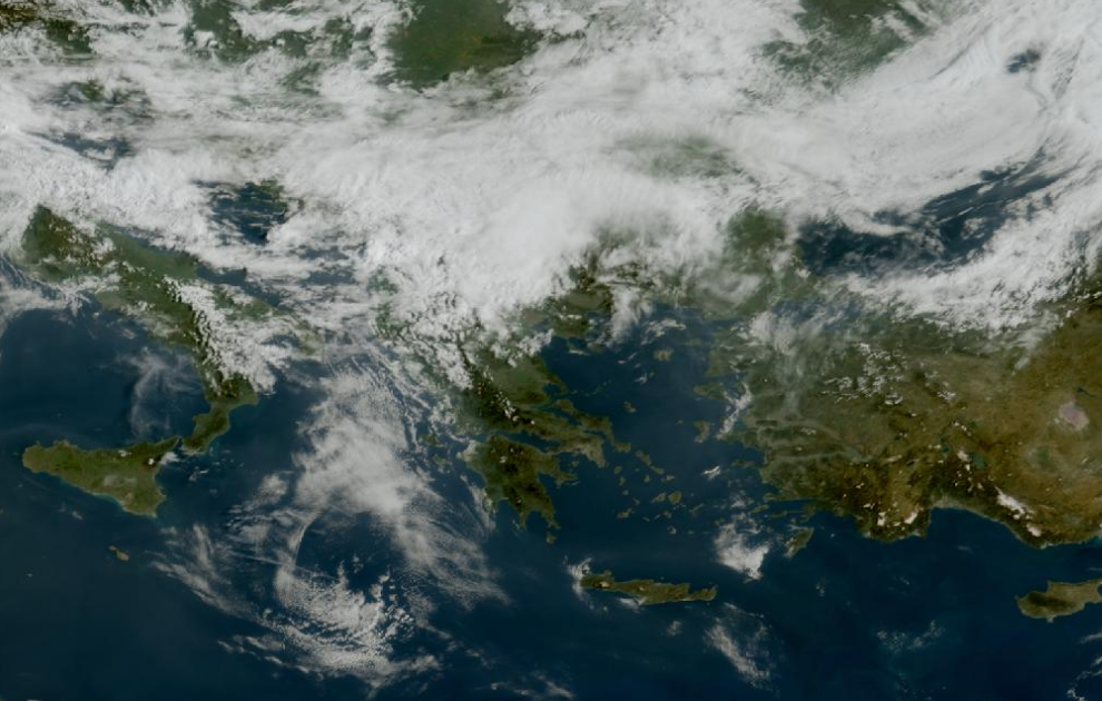 Τελευταία δορυφορική εικόνα νεφοκάλυψης