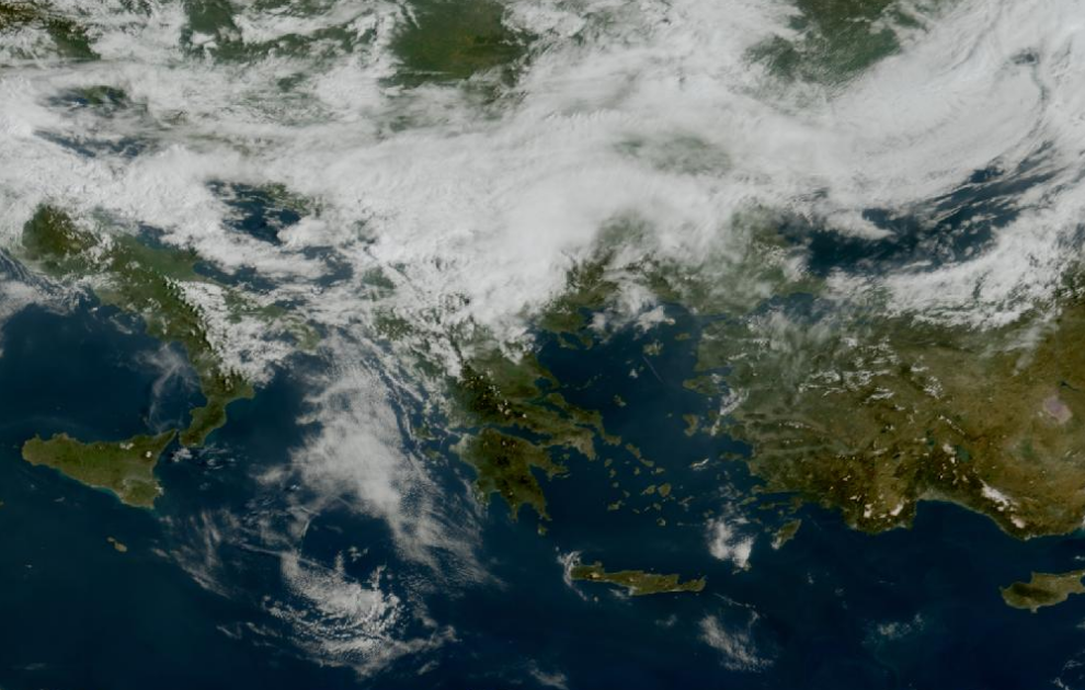 Τελευταία δορυφορική εικόνα νεφοκάλυψης