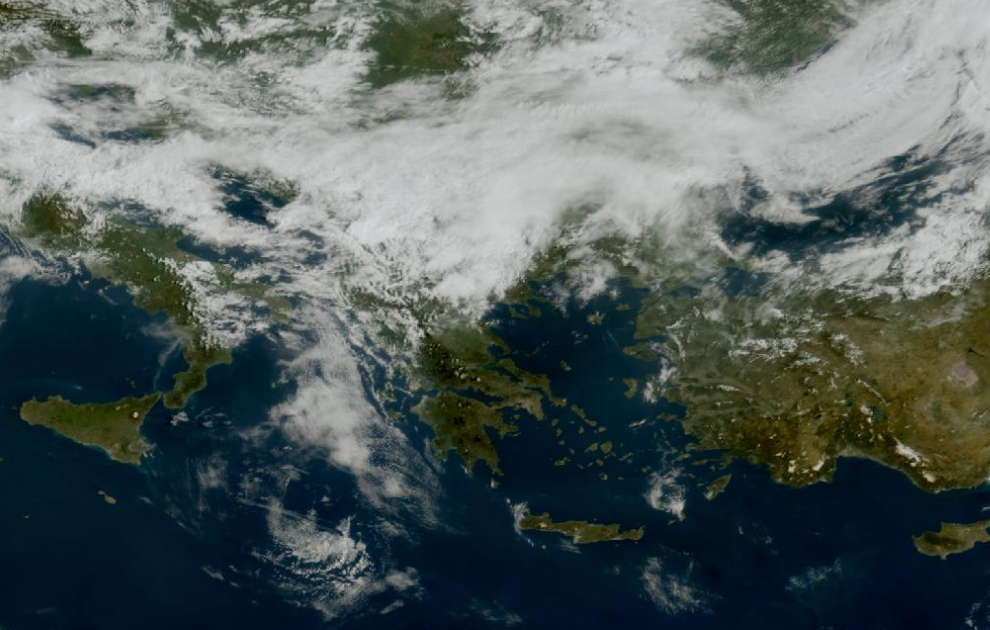 Τελευταία δορυφορική εικόνα νεφοκάλυψης