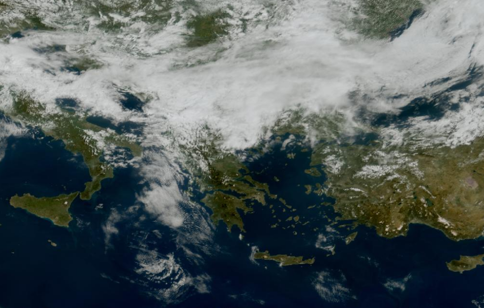 Τελευταία δορυφορική εικόνα νεφοκάλυψης