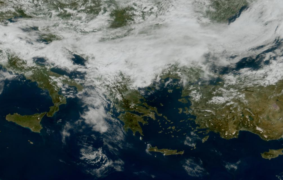 Τελευταία δορυφορική εικόνα νεφοκάλυψης