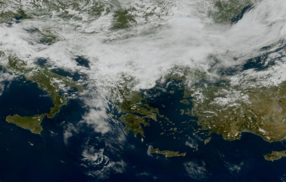 Τελευταία δορυφορική εικόνα νεφοκάλυψης