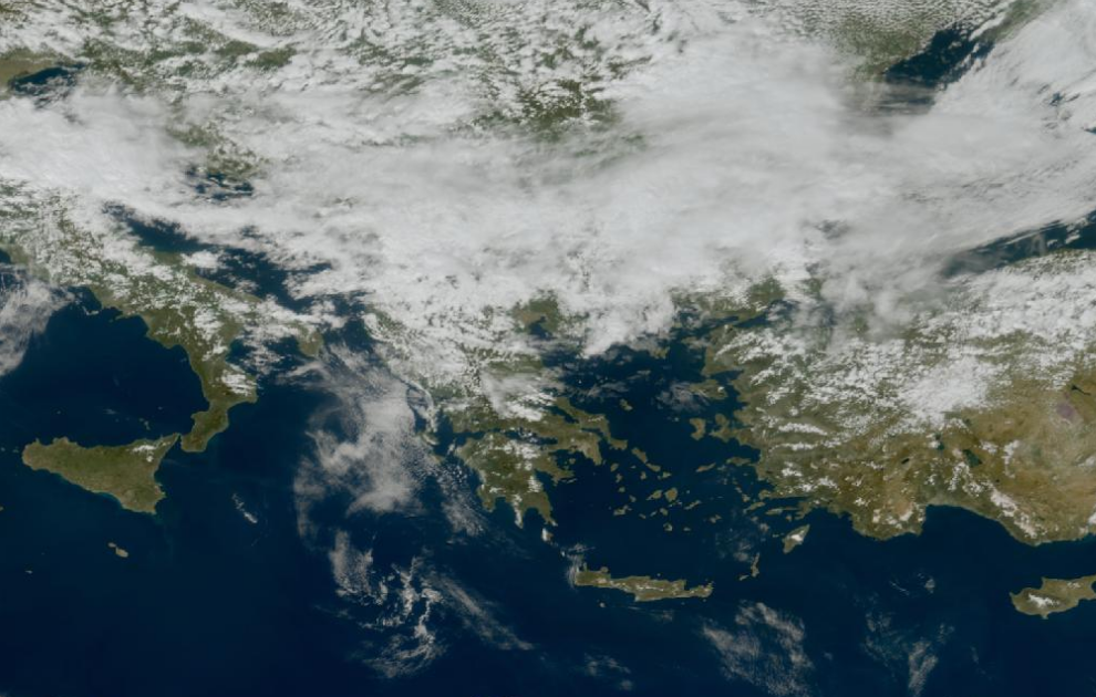 Τελευταία δορυφορική εικόνα νεφοκάλυψης