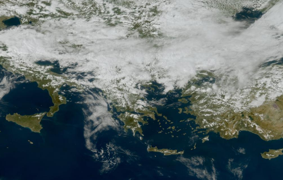 Τελευταία δορυφορική εικόνα νεφοκάλυψης