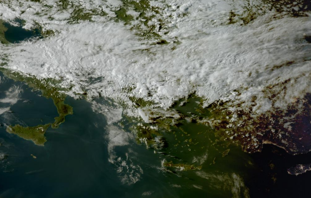 Τελευταία δορυφορική εικόνα νεφοκάλυψης