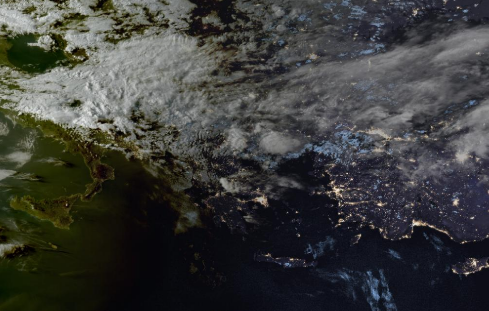 Τελευταία δορυφορική εικόνα νεφοκάλυψης