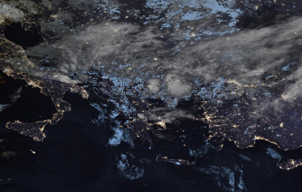 Τελευταία δορυφορική εικόνα νεφοκάλυψης