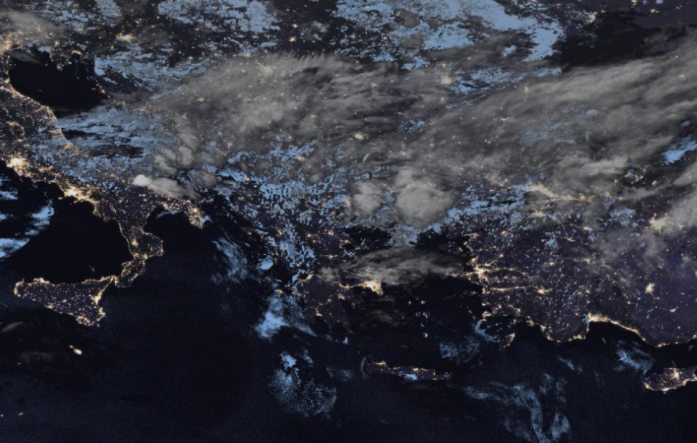 Τελευταία δορυφορική εικόνα νεφοκάλυψης