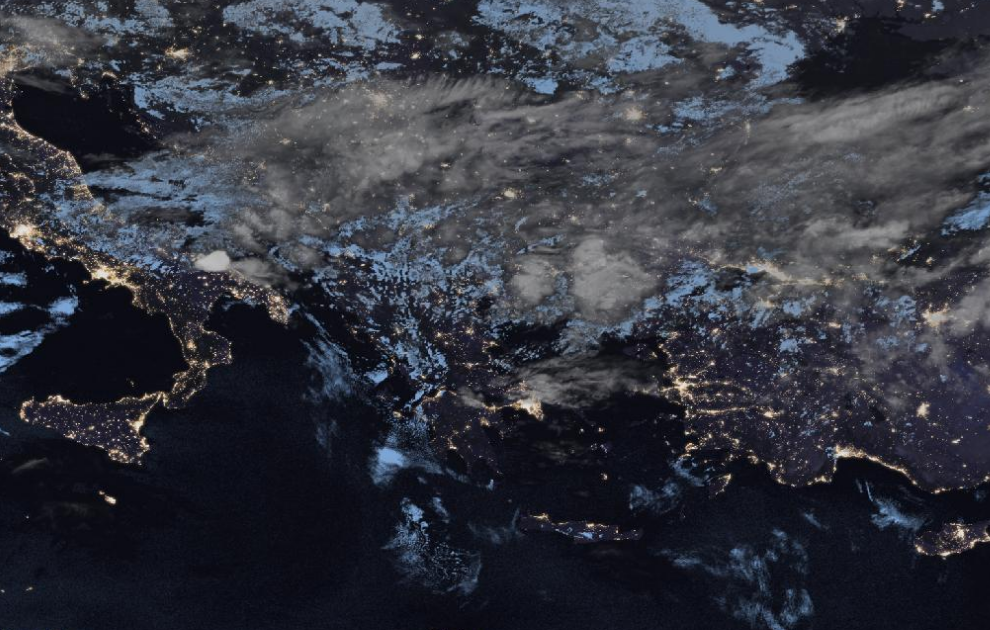 Τελευταία δορυφορική εικόνα νεφοκάλυψης