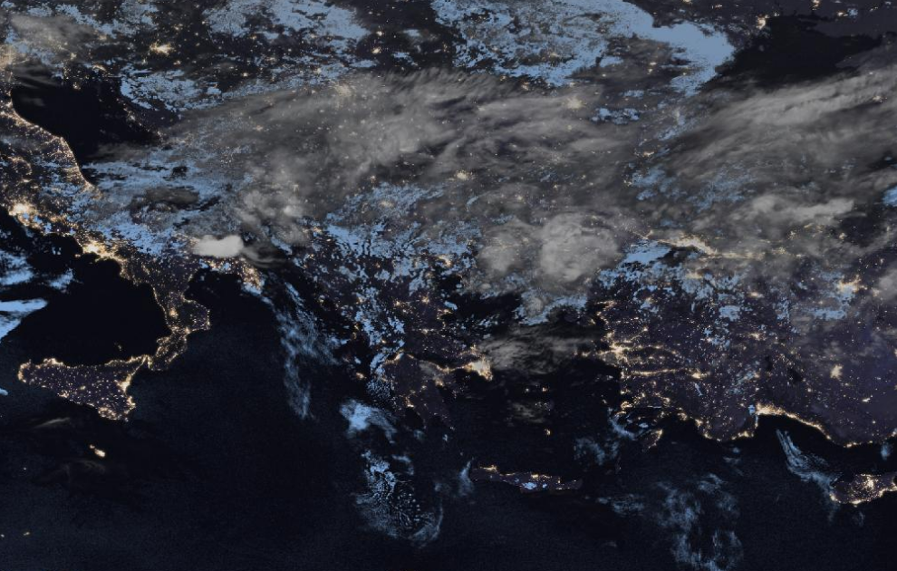 Τελευταία δορυφορική εικόνα νεφοκάλυψης