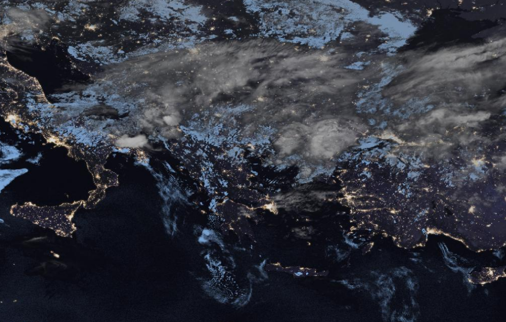 Τελευταία δορυφορική εικόνα νεφοκάλυψης