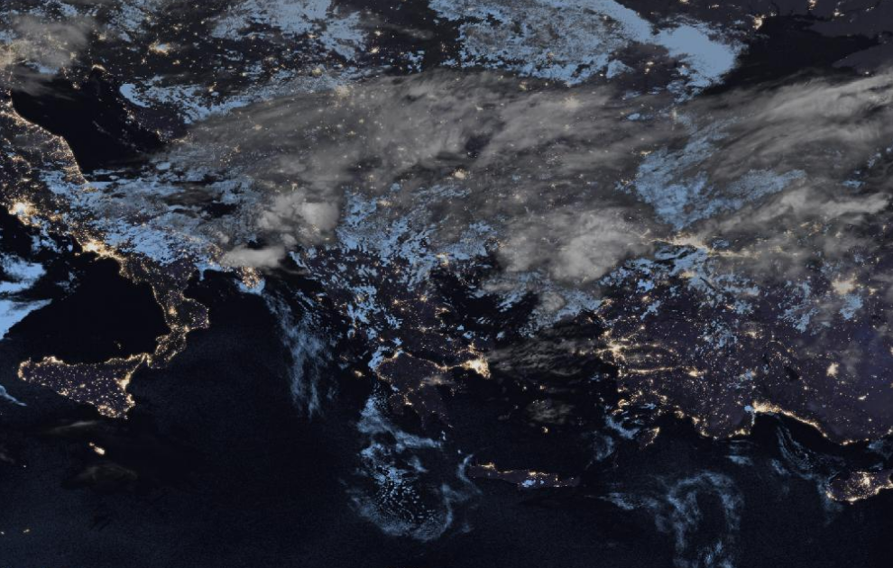 Τελευταία δορυφορική εικόνα νεφοκάλυψης