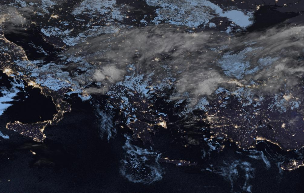 Τελευταία δορυφορική εικόνα νεφοκάλυψης