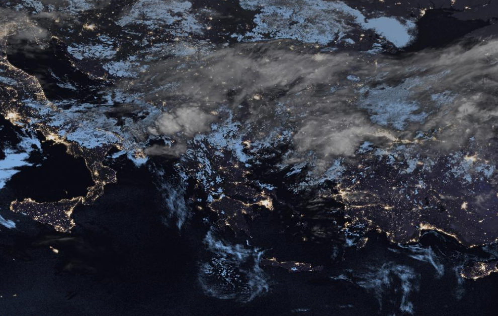 Τελευταία δορυφορική εικόνα νεφοκάλυψης