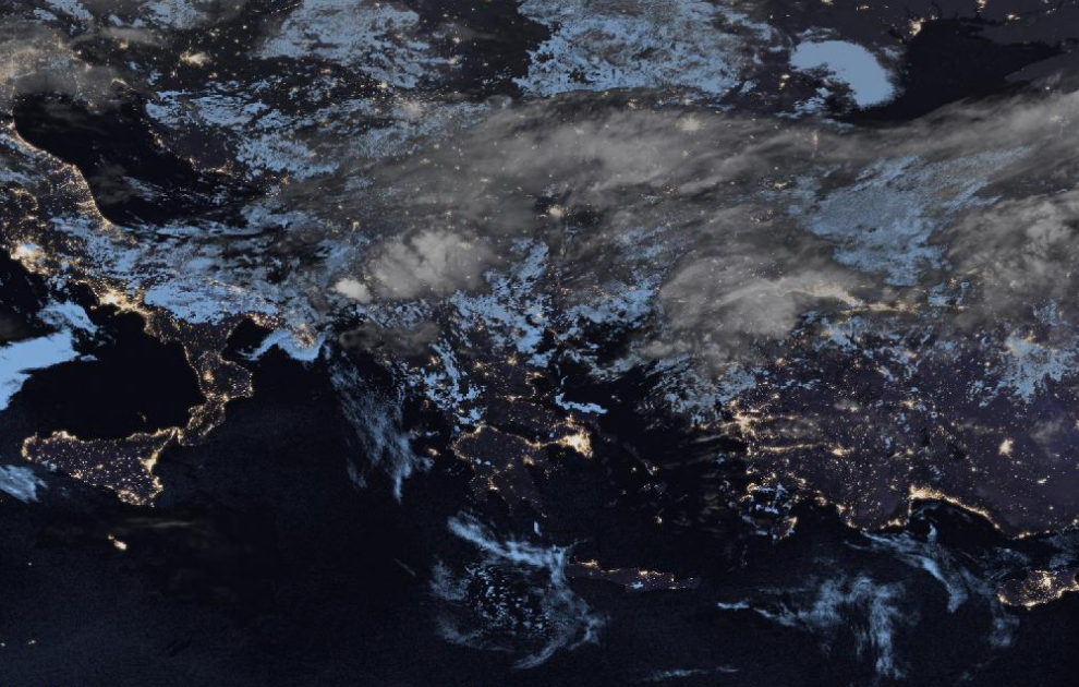 Τελευταία δορυφορική εικόνα νεφοκάλυψης