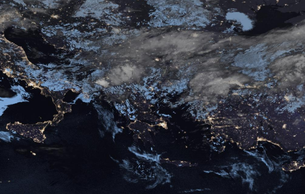 Τελευταία δορυφορική εικόνα νεφοκάλυψης