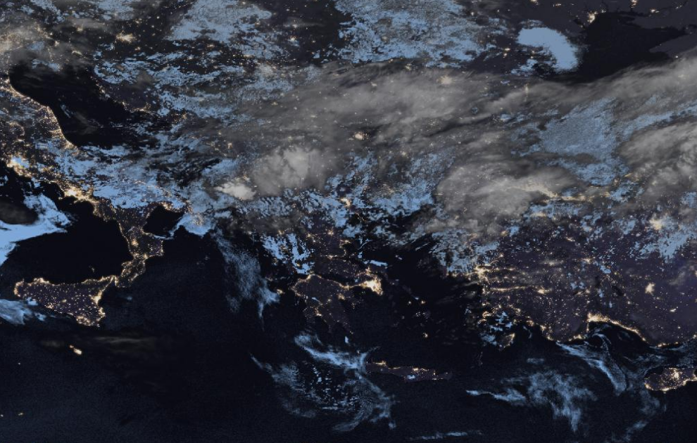 Τελευταία δορυφορική εικόνα νεφοκάλυψης