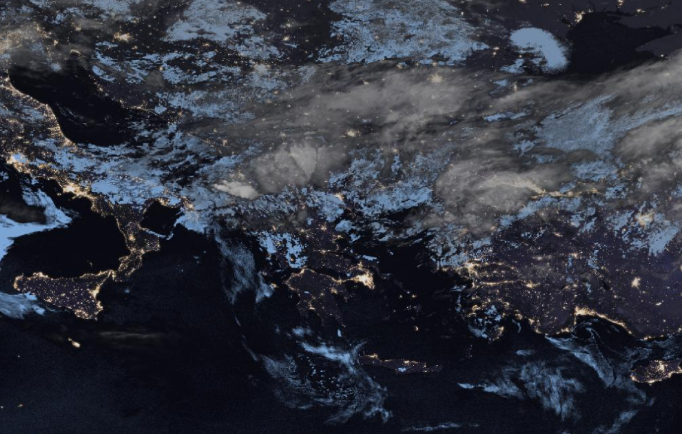 Τελευταία δορυφορική εικόνα νεφοκάλυψης