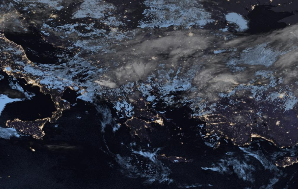 Τελευταία δορυφορική εικόνα νεφοκάλυψης