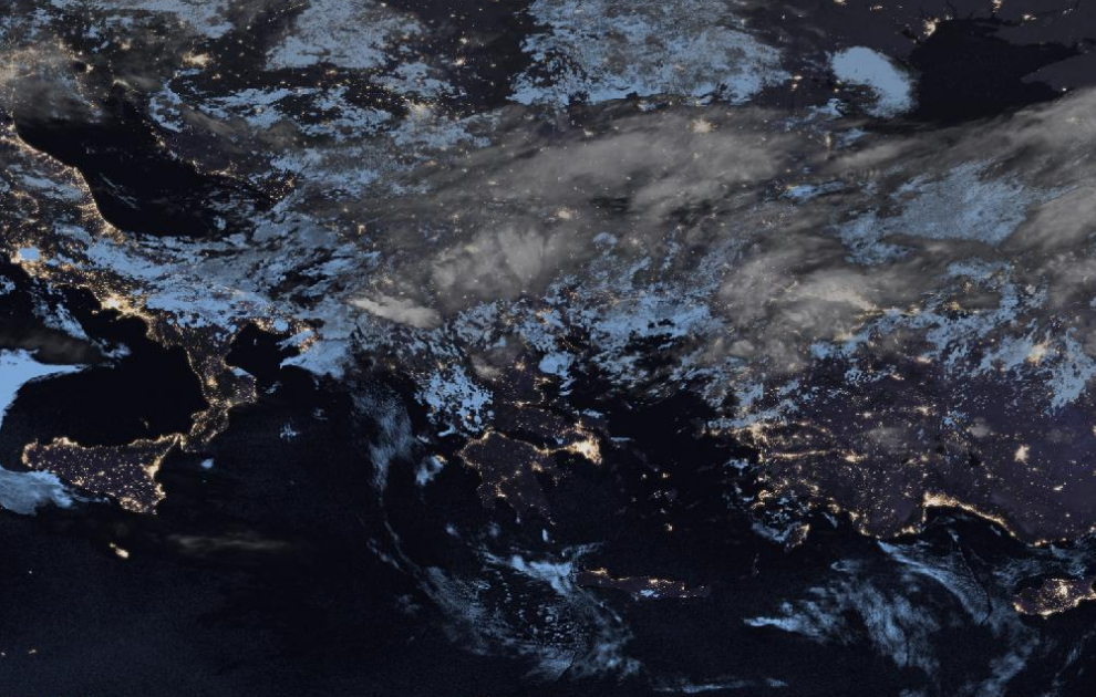 Τελευταία δορυφορική εικόνα νεφοκάλυψης