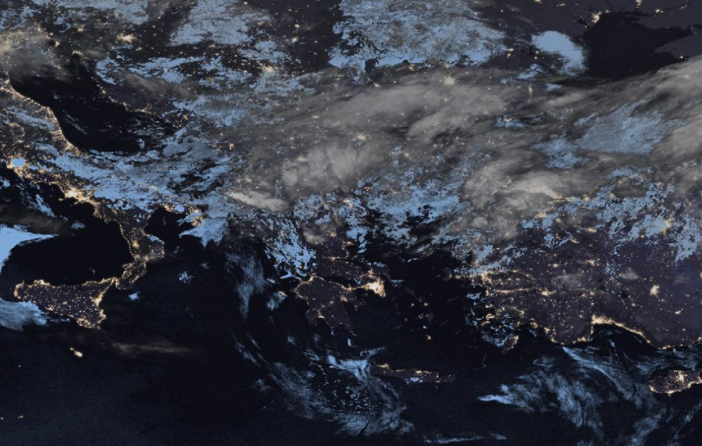 Τελευταία δορυφορική εικόνα νεφοκάλυψης